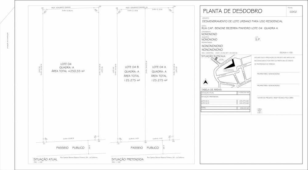 Desdobros de Terrenos em Brasilândia - Empresa Desdobramento Terrenos 